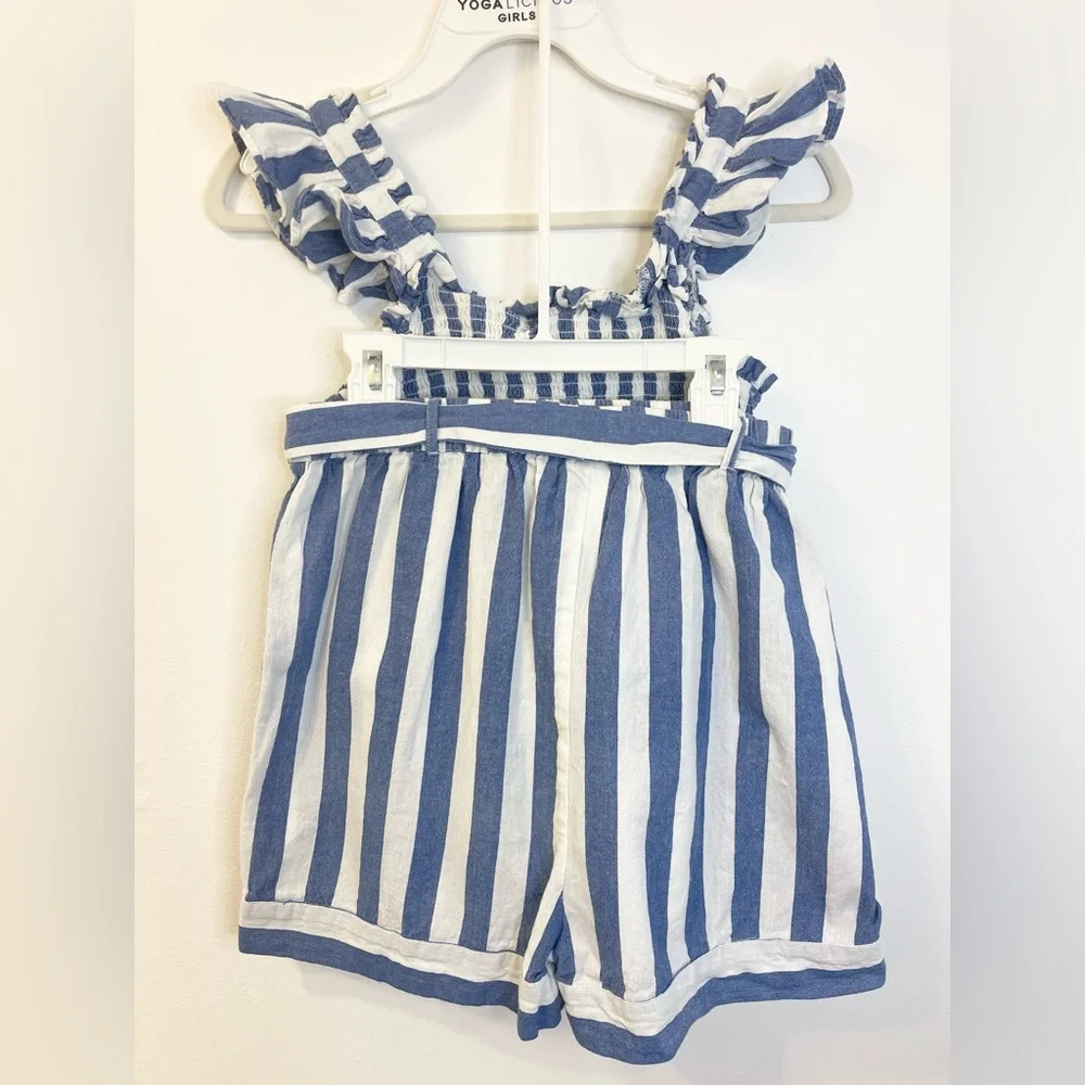 Rare Editions Blue and White Shorts Set Size 14